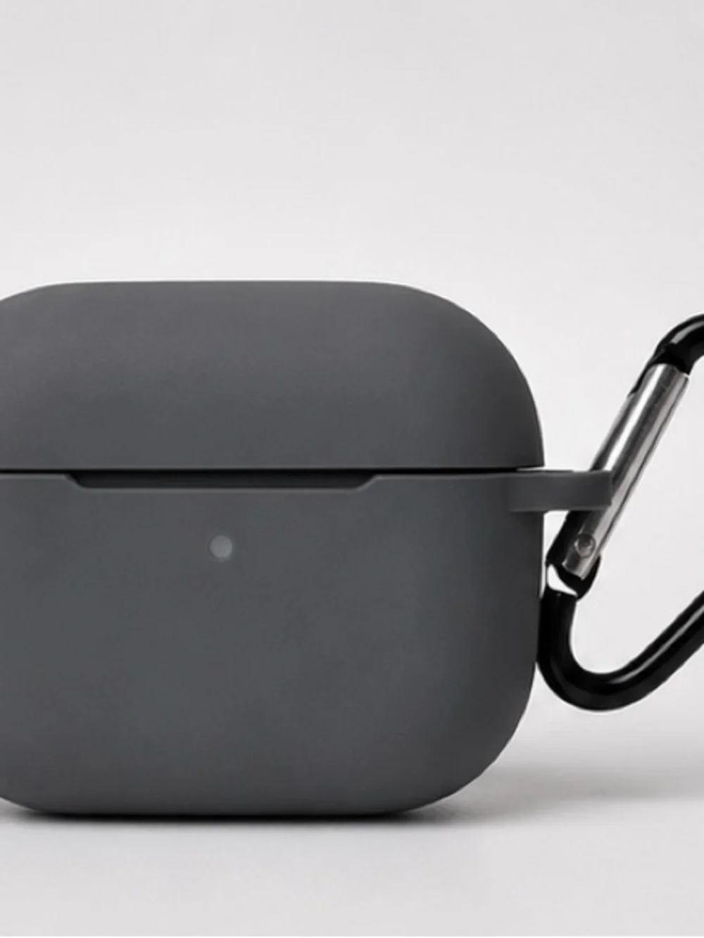 Gray- Silicone AirPods Pro Case with Carabiner